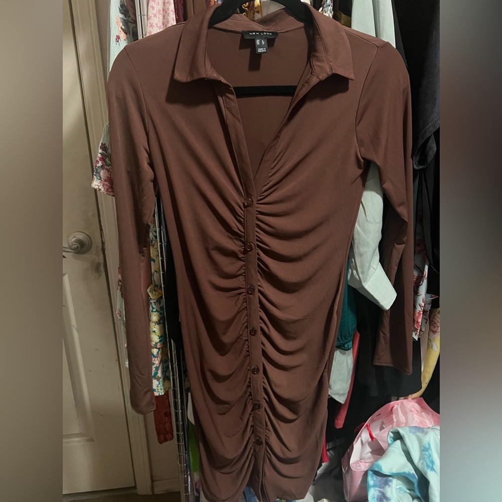 NWOT button down long sleeve dress